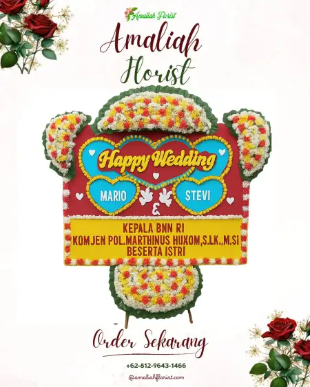 Papan Bunga Pernikahan Kaliboja